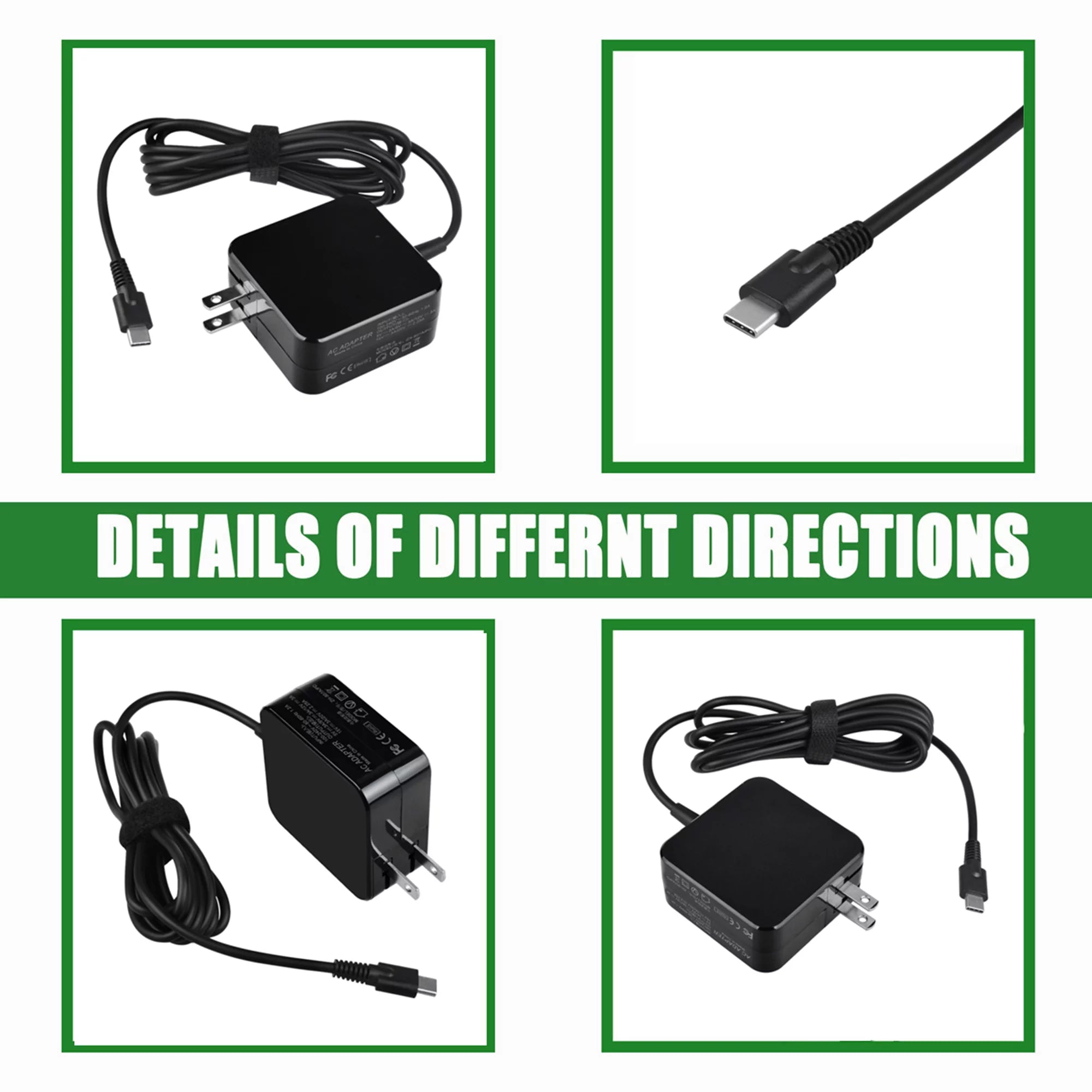 Type AC 2nd KONKIN Chromebook Gen Replacement Type-C BOO  300e MTK 81QC for Compatible Adapter 45W Charger