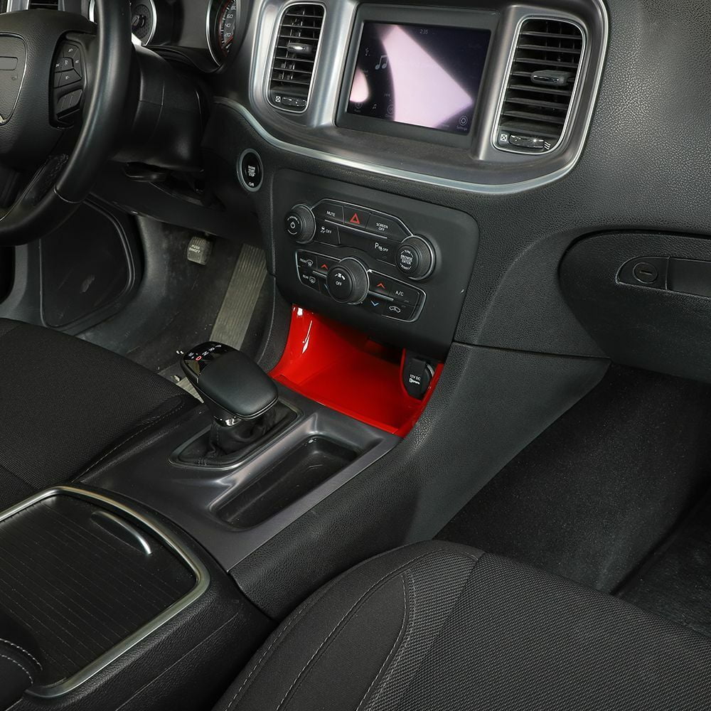Panel Center Console Red Trim Storage Shift ABS Teledu Gear