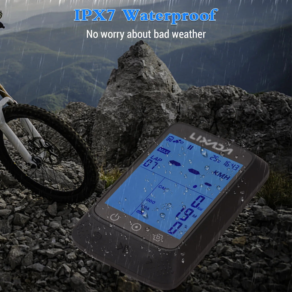 Gradient, Strava Support Connectivity, ANT+ with Wireless Computer GPS BT Sensor Aibecy and APP Waterproof Altitude 2.3in Bike