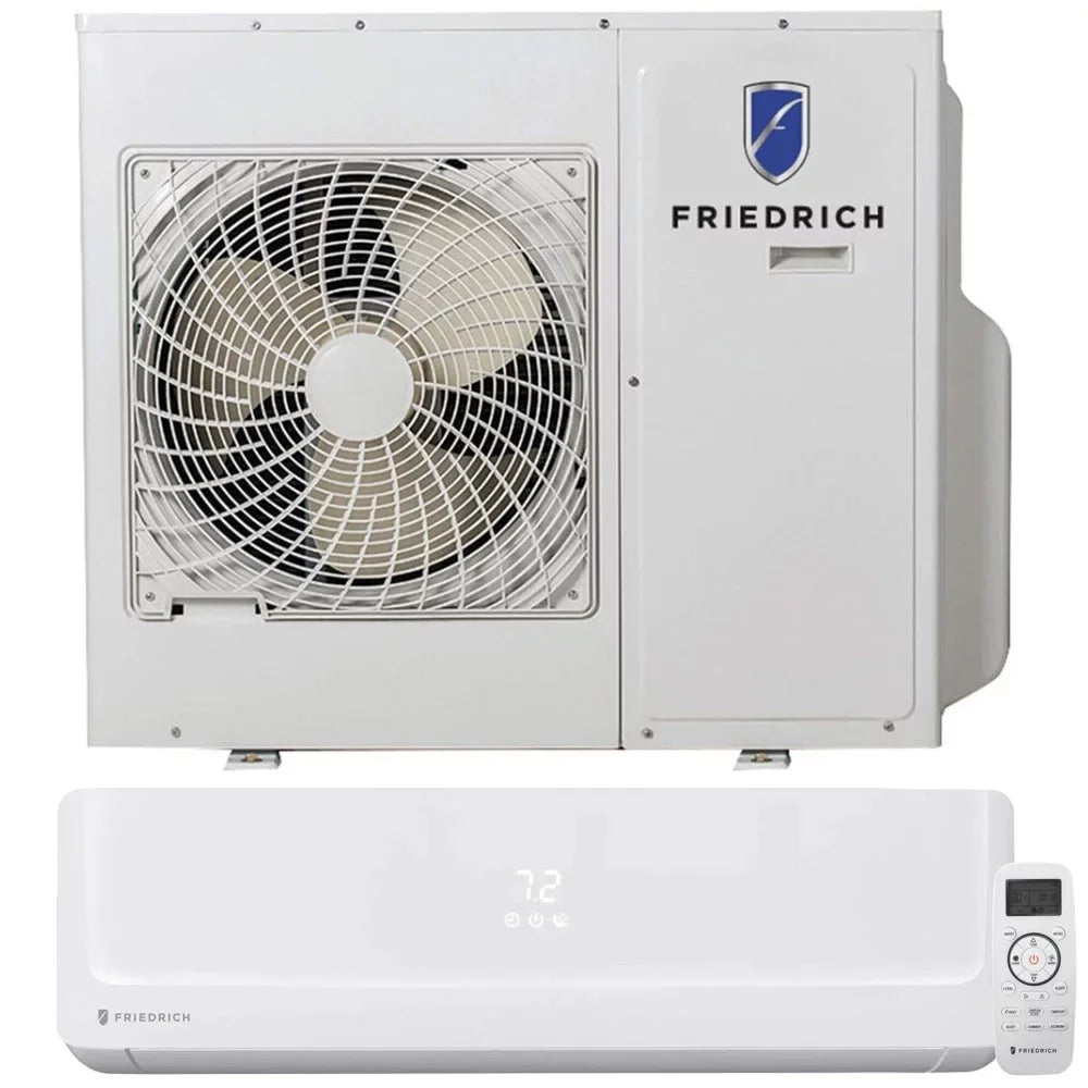 with Conditioner 24000 and BTU Friedrich Air Floating Indoor Tri-Zone 9000 with Air Mini BTU Heat Air Floating Pro Split Air Bundle Conditioner Heating Pump Pro