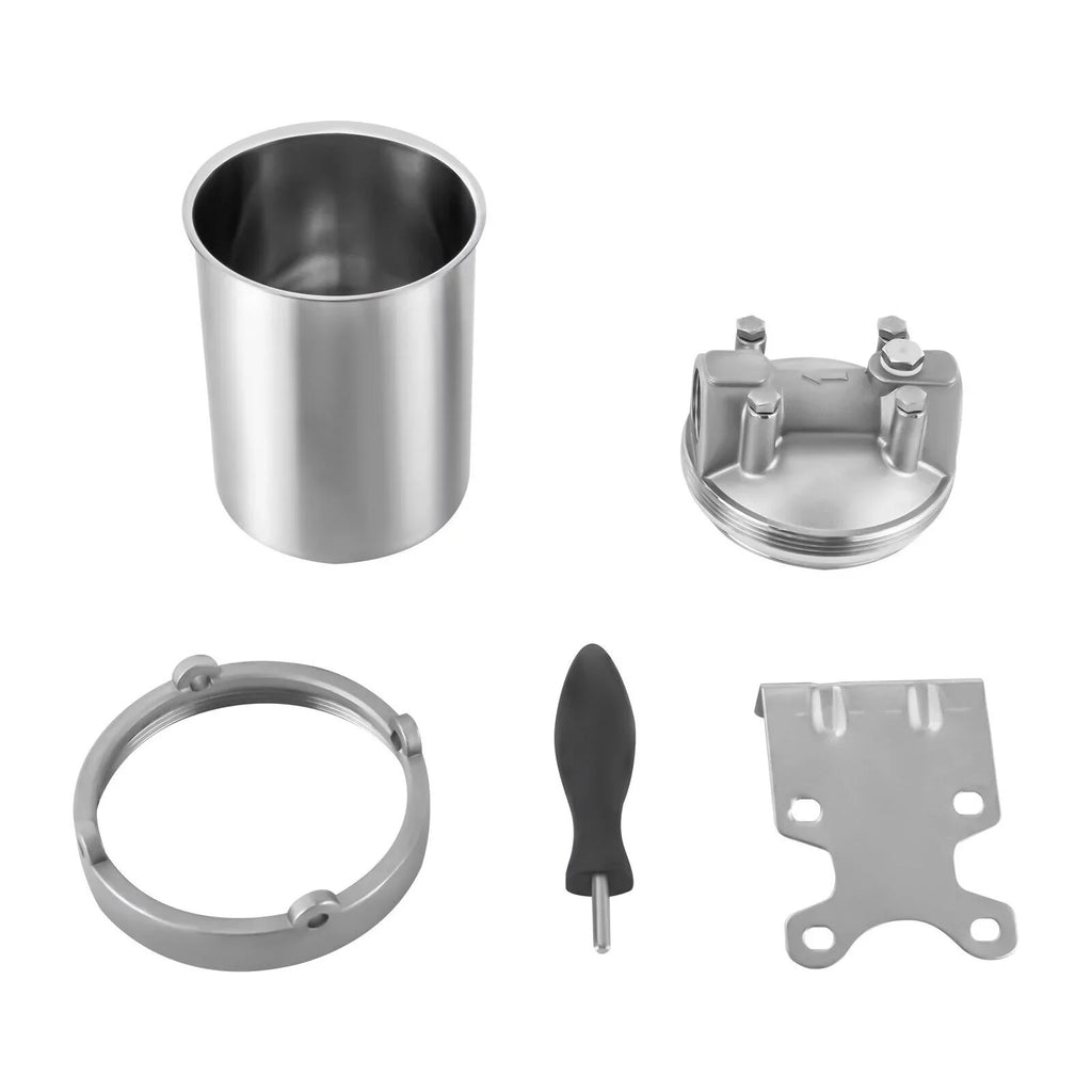 inch 5 Water Filter Silver Filter Water Outlet with Miumaeov Wrench Shell Steel and Stainless Bracket Heavy Duty NPT 3/4 inch and Housing Water Steel Filter Stainless Filter Inlet Shell Pin