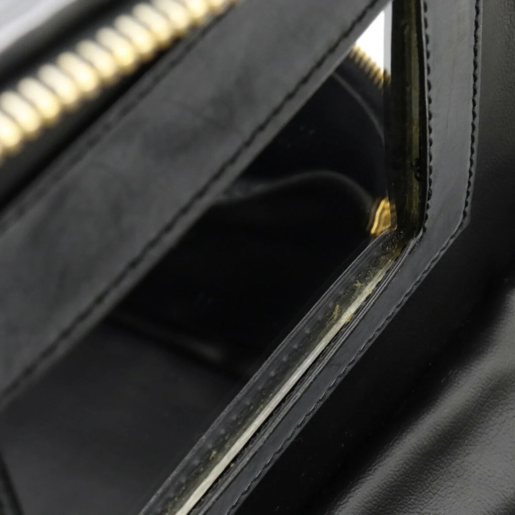 Handbag Vanity Shoulder Chanel Mark Coco Matelasse Pre-Owned Bag (Fair) CHANEL Black Leather
