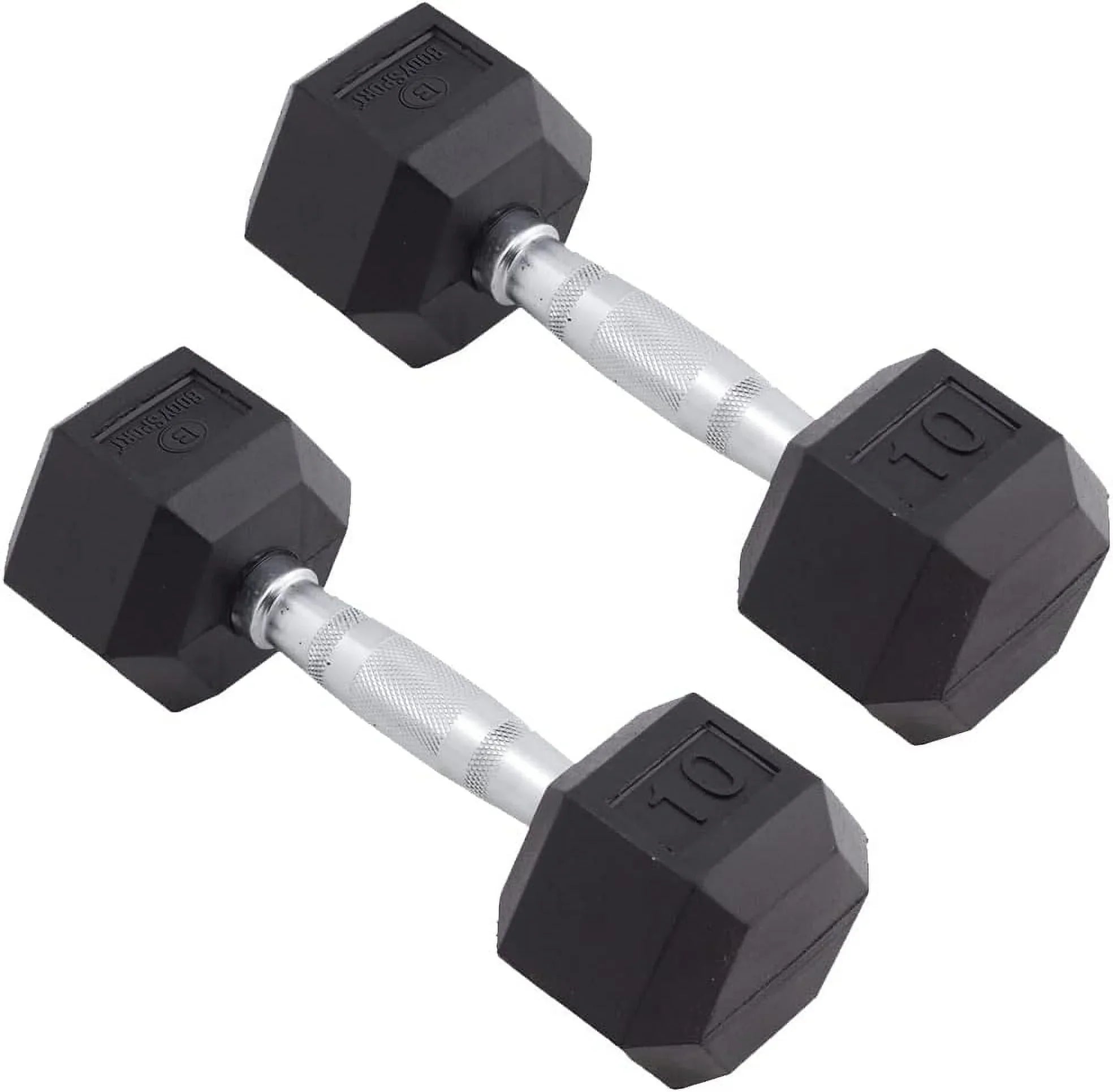 Accessories Srengh – Rubber Exercises Gym Home Equipmen – Weigh, – – Pair For Encased raining Dumbbells Hex raining Weigh Dumbbell