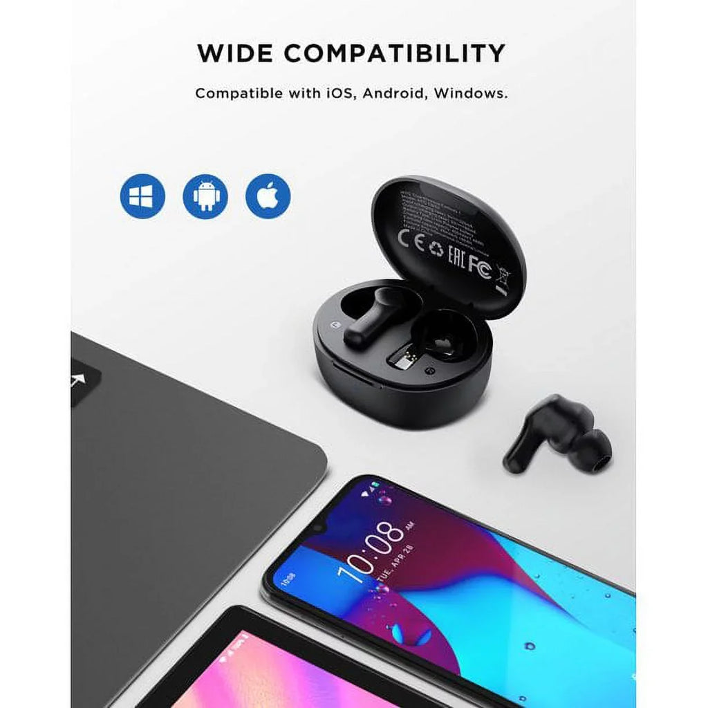 Earbuds Earbuds HTC Earbuds Android Microphone, 5.1 with Bluetooth Headphones Wireless Bluetooth True Wireless Earphones,Black Sport ANC