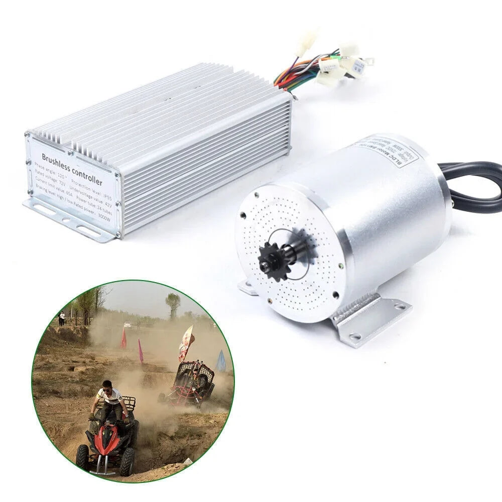 E-bike Brushless Controller 3000W BLDC 60A for Motor W/ Scooter Kit Electric 72V