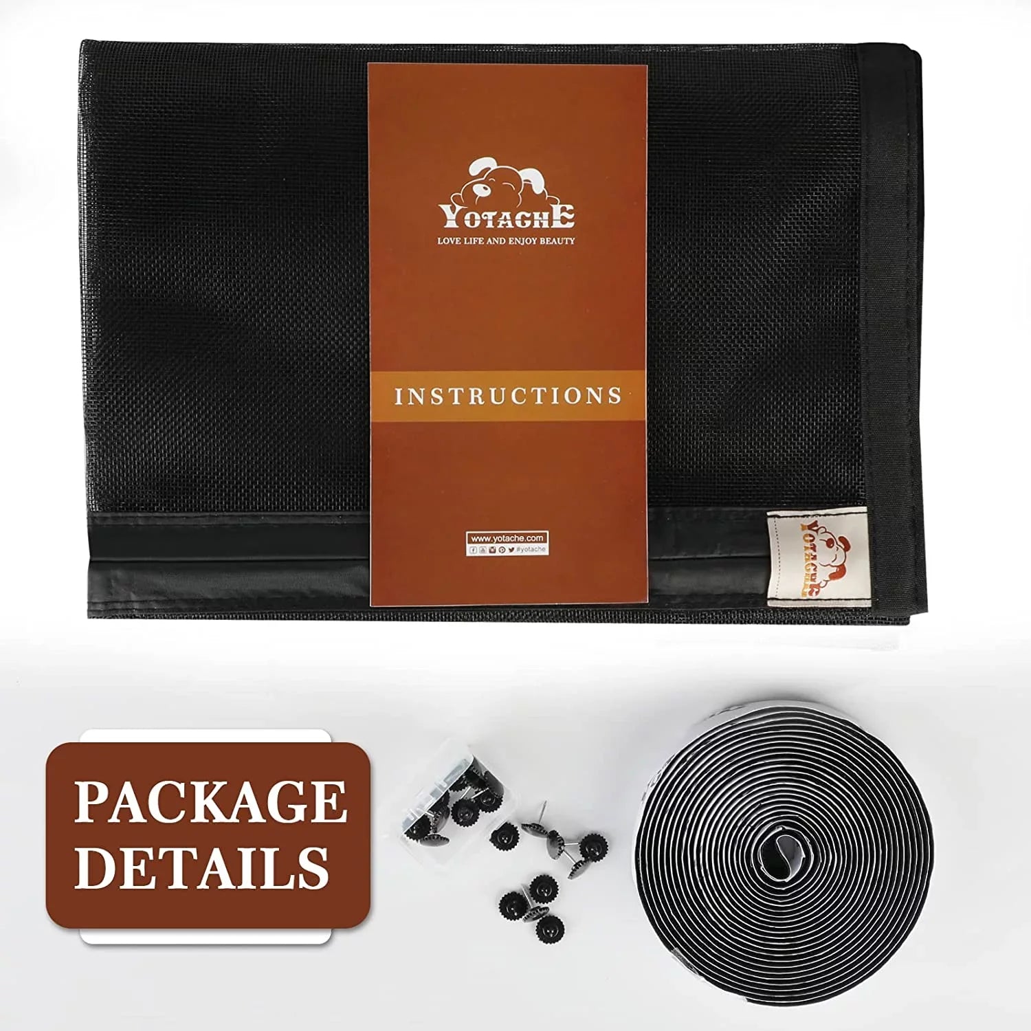 Yotache Size x Fits Fits Air Fresh 36 with Door 36" 96, Screen Size Enjoy Duty 97" Black x x Heavy Screen Screen 96" Door Doors Size Magnets 38" Door