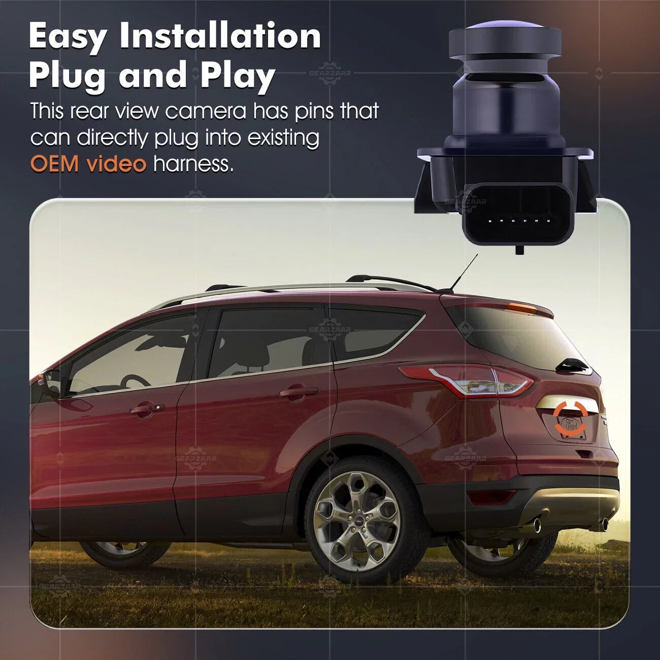 View GJ5T19G490AD Rear 2015 2014 EJ5Z19G490A 2016 Ford Back Escape For Camera Up