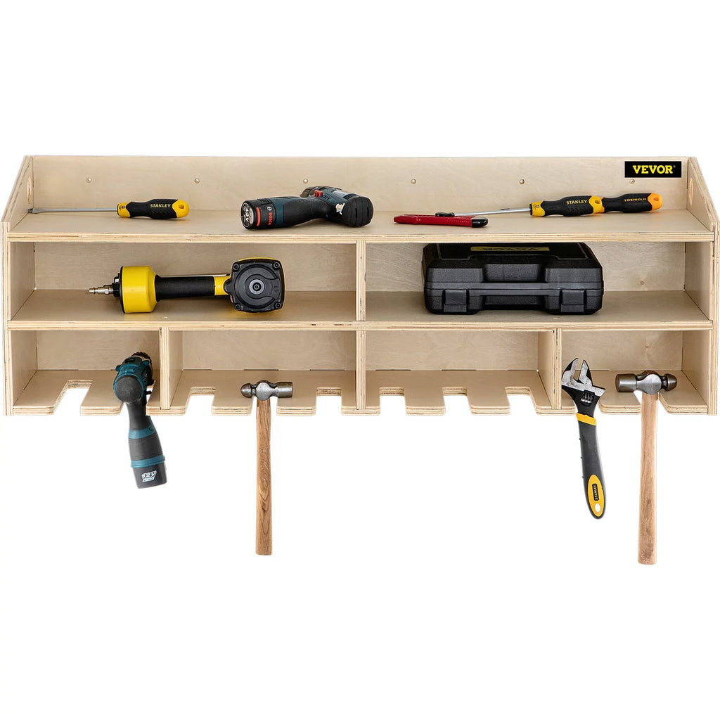 Wall 10 Mounted Wall Tool BENTISM Drill Organizer Holder Power Tool Slots 2-shelf