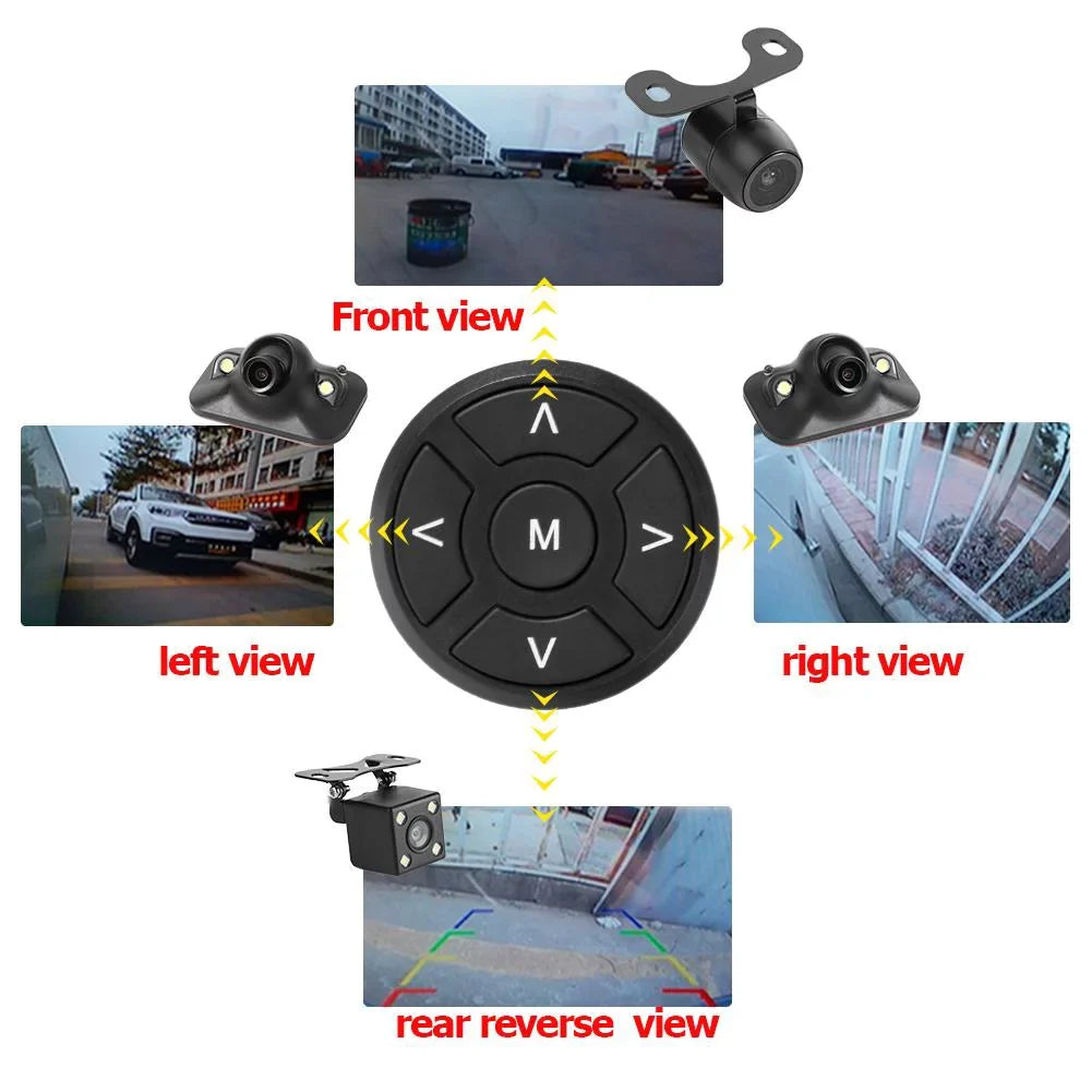 View Degree Jocestyle Camera 360 with Cam 5in Bird Monitor DVR System Recording Car 4