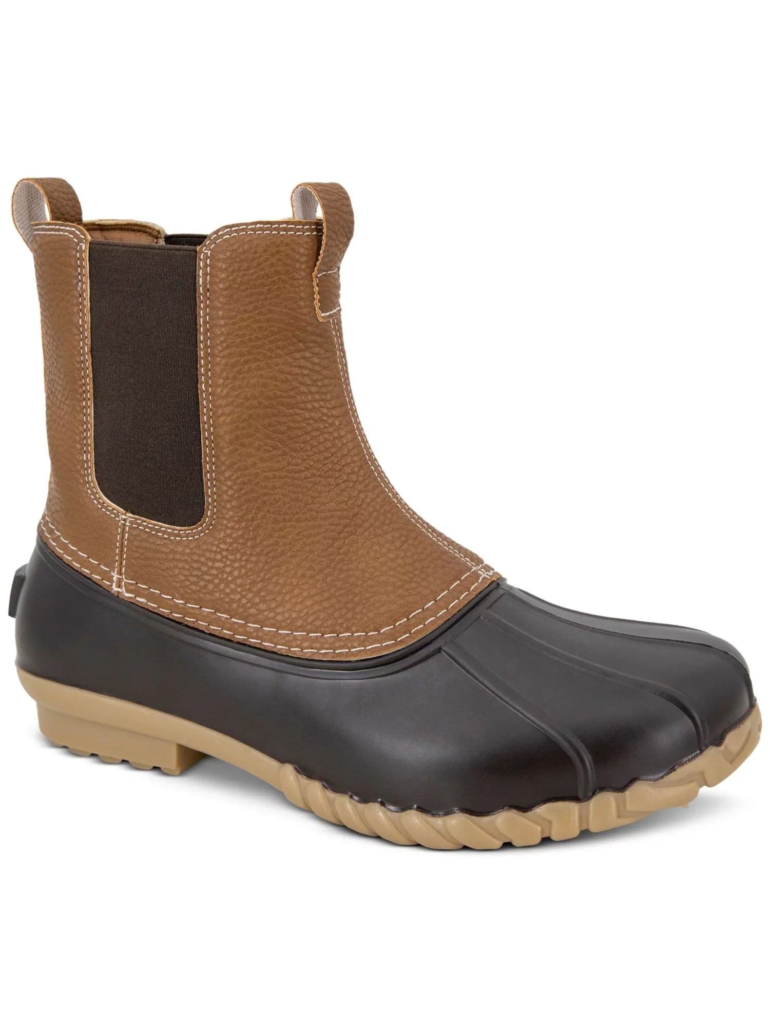 M 8 JAMBU BY Round JBU Milton Mens Brown Toe Duck Boots Cushioned Goring