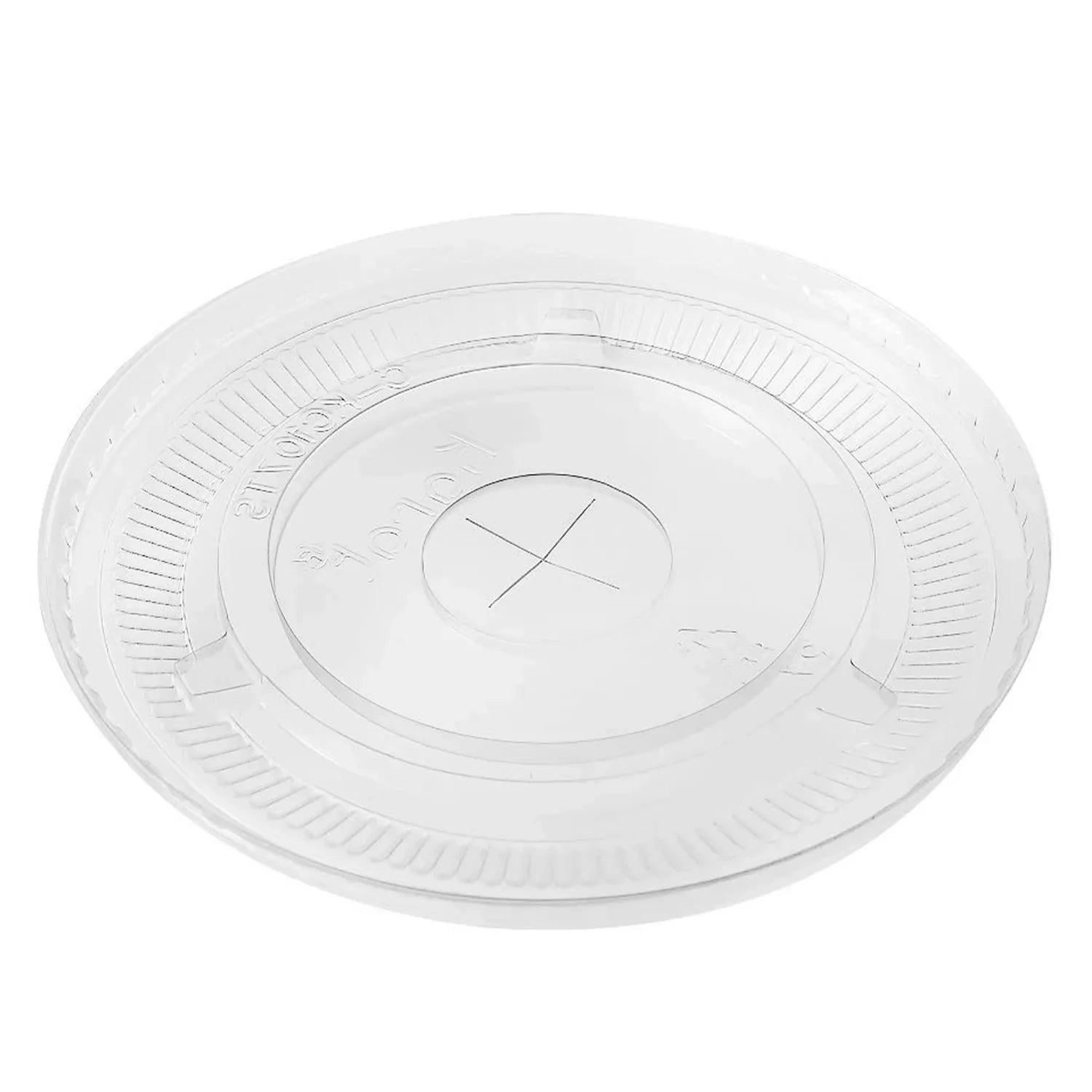 Straw 600 Cold & Paper w/ C-KCL1045 Flat Cups, Lids Poly Count Karat 104.5mm for oz 32 Slot PET