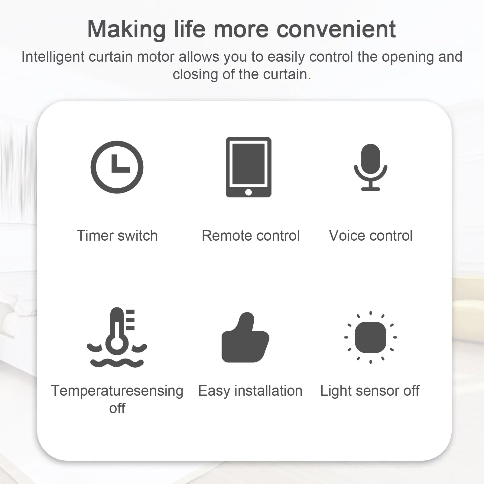 & Motor Setup Intelligent Curtain APP Wiring with Electric Curtain Support for WiFi Rod Control Home Sensing Remote Walmeck No with Roman Gateways Robot Compatible Automatic Opener Timer