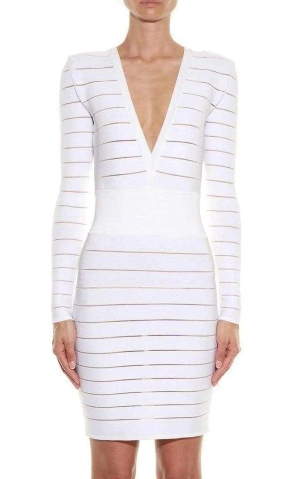 Deep Knit Dress V-Neck