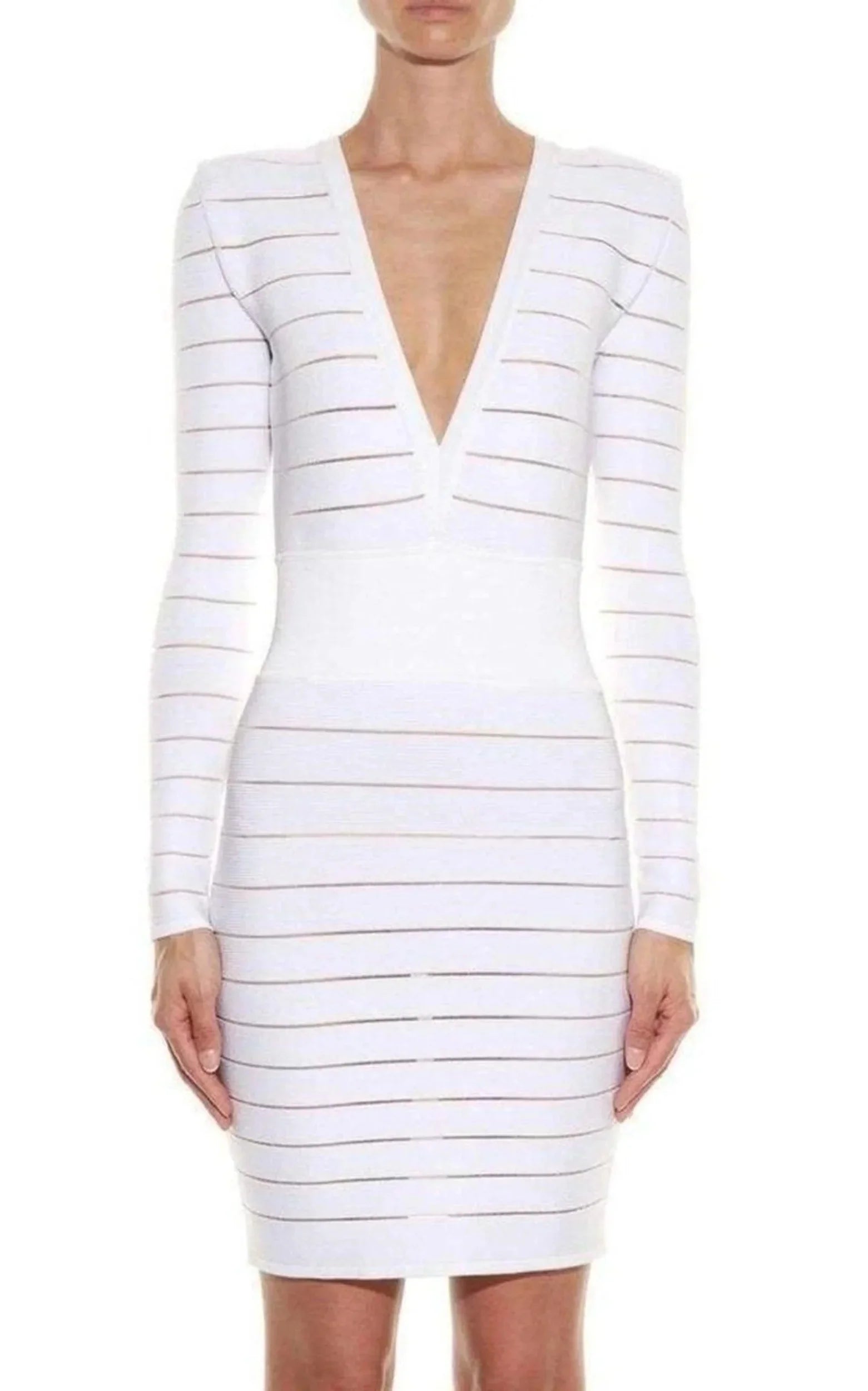 Deep Knit Dress V-Neck