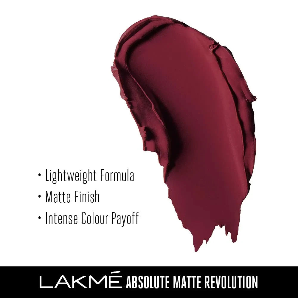 Blast, Color, 502 g Lakme 3.5 Lip Matte Absolute Burgundy Revolution