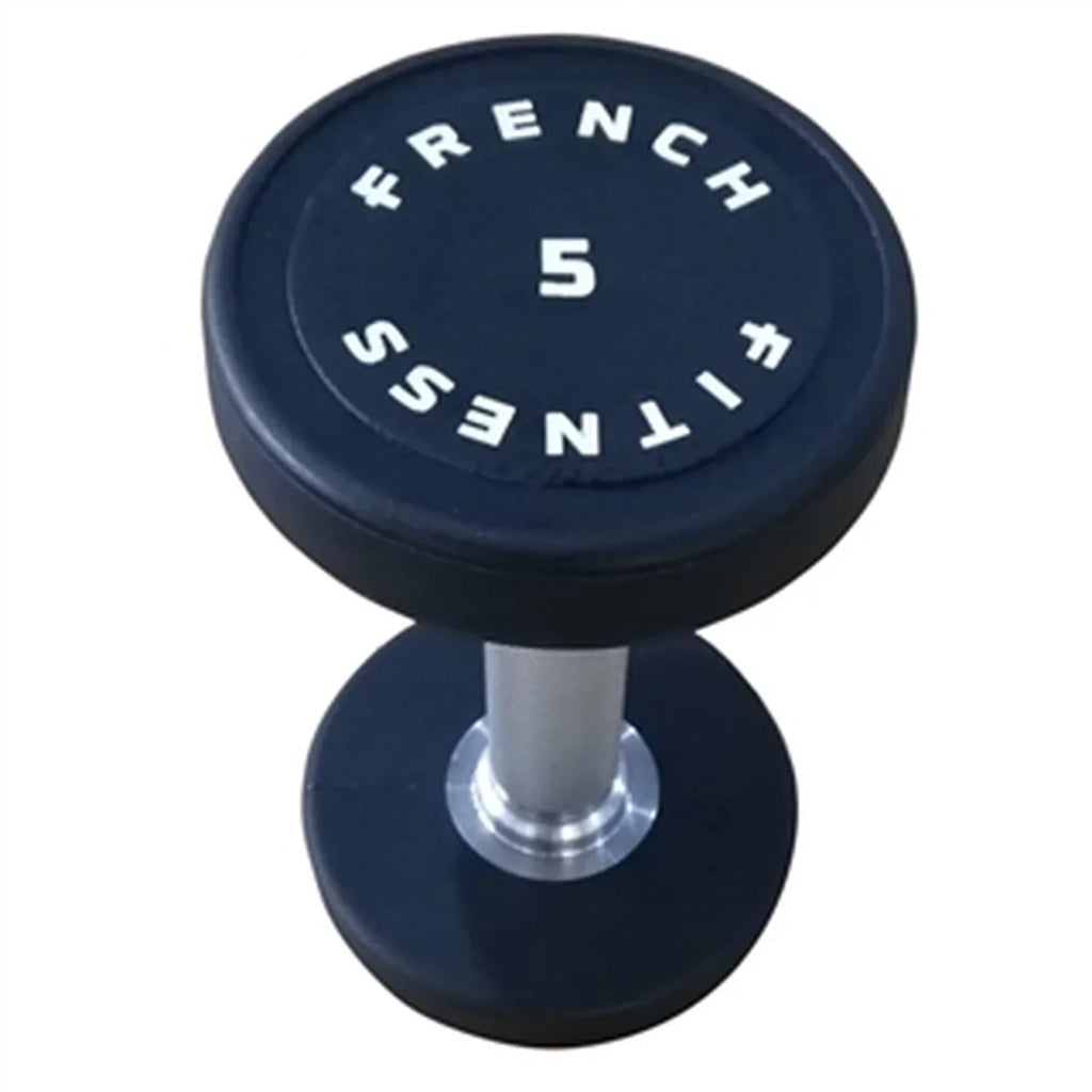 Set, French Style lbs (New) 5-50 Urethane Fitness Pro Round Dumbbell