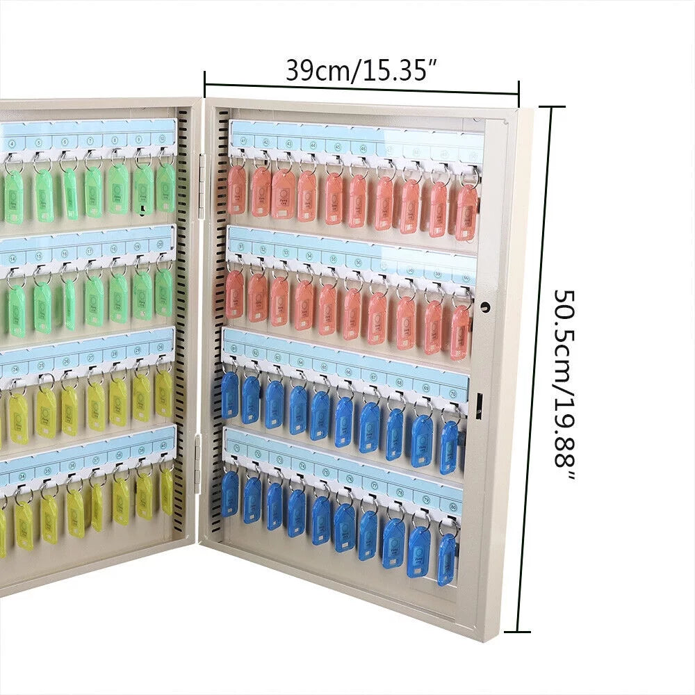Cabinet Storage Box Wall Safe 80 Car Holder Key Mounted Organizer Dealership Lock