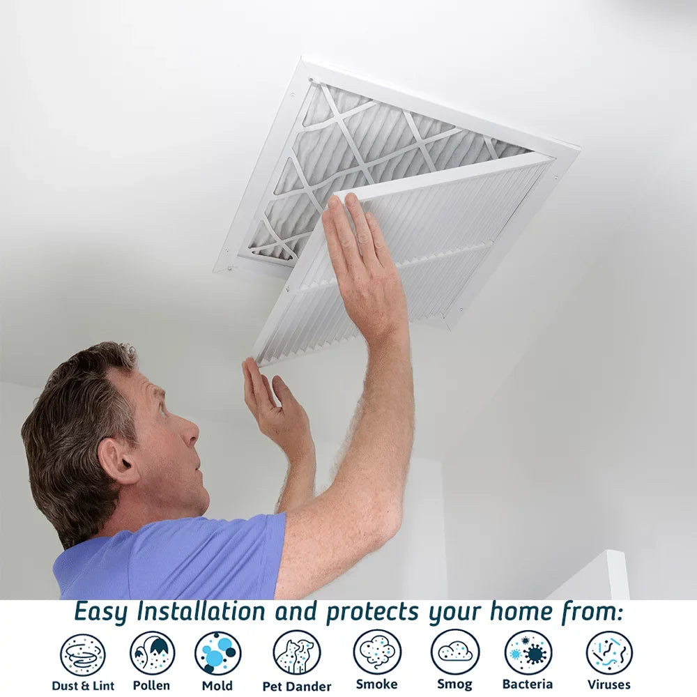 13 18x18x1 Home Filter IN Pleated MADE Furnace AC Filti Air Filter Pack) 2 | Air Filter | MERV USA ( HVAC