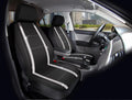 Auto Black, 2102SC035 Car - Fit 2 Piece Seat Leather Premium Cover Drive Universal Checker Diamond