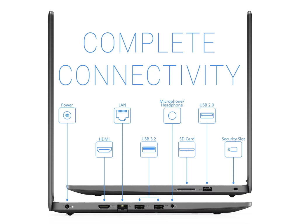 Notebook, NVMe 10 15.6" Card HDMI, DELL Ryzen Inspiron 3505 Wi-Fi, 8GB 128GB 3250U 3.5GHz, Vega FHD Upto Pro Reader, Bluetooth, 3 Windows AMD Display, 3, SSD, RAM,