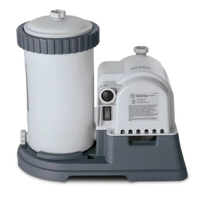 Wall Krystal and 2500 GPH Intex Filter Pump Mounted Cartridge Pool Skimmer Clear