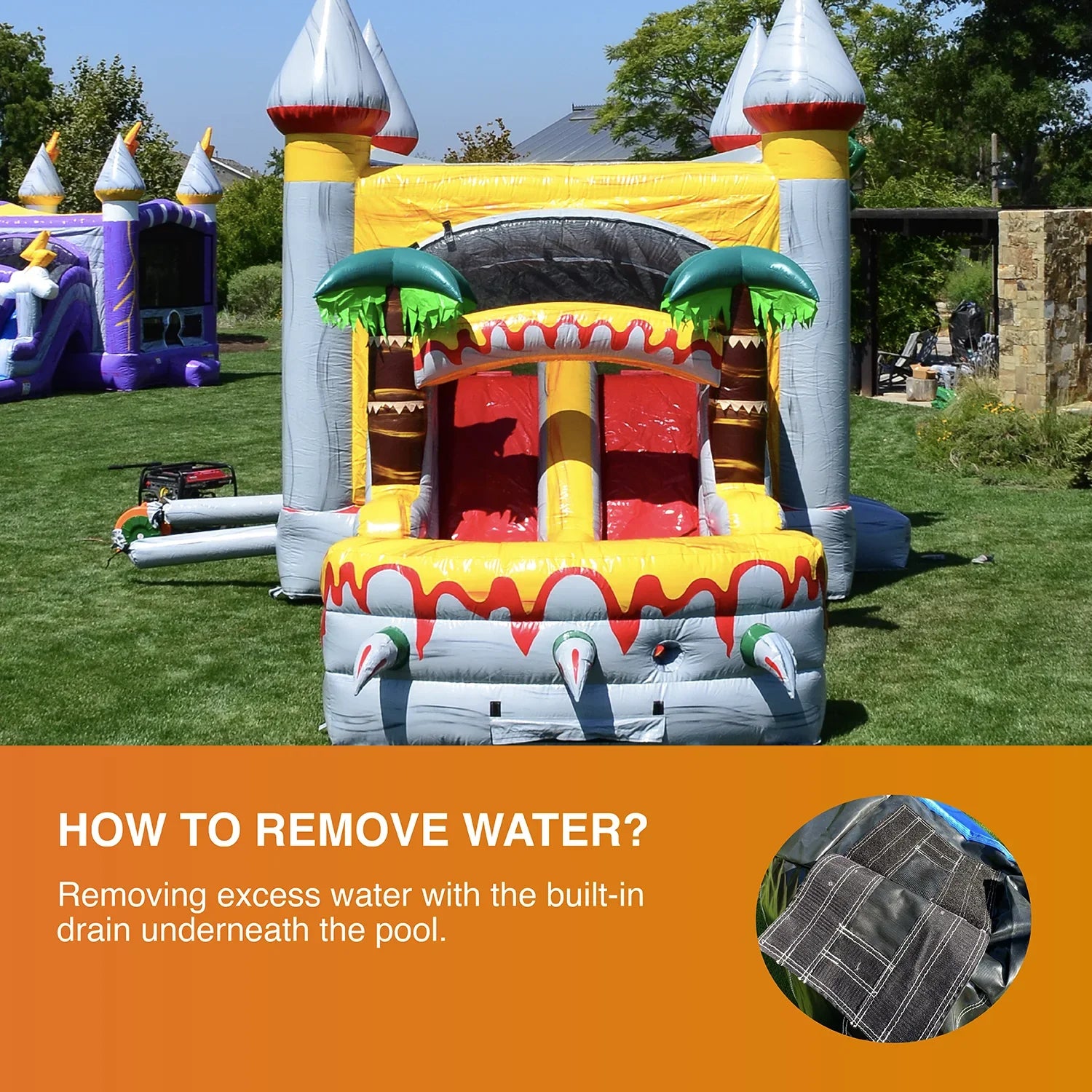 and Bounce Slide Water Kids Blower), T-Rex Commercial House for Adults Pool (with Grade JumpOrange and