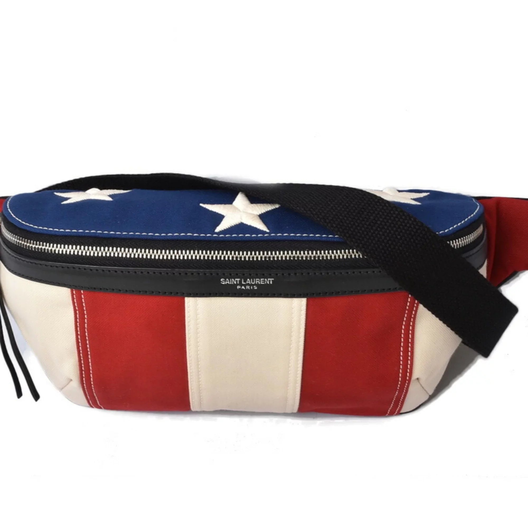 Saint Star (New) Pre-Owned Leather Bum MARSUPIO SAINT Pouch 557831 Bag Waist Laurent LAURENT Multicolor