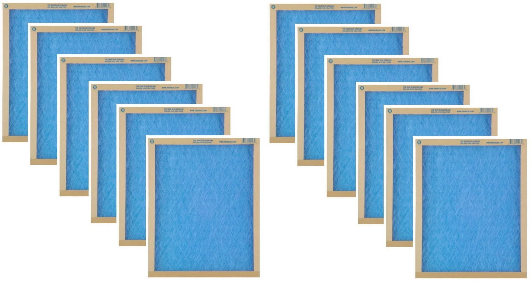 12" 112121 Quantity 1" 12" Panel - Blue Fiberglass 12 Spun MERV of Filter 2 Furnace x Flat Air True x Disposable