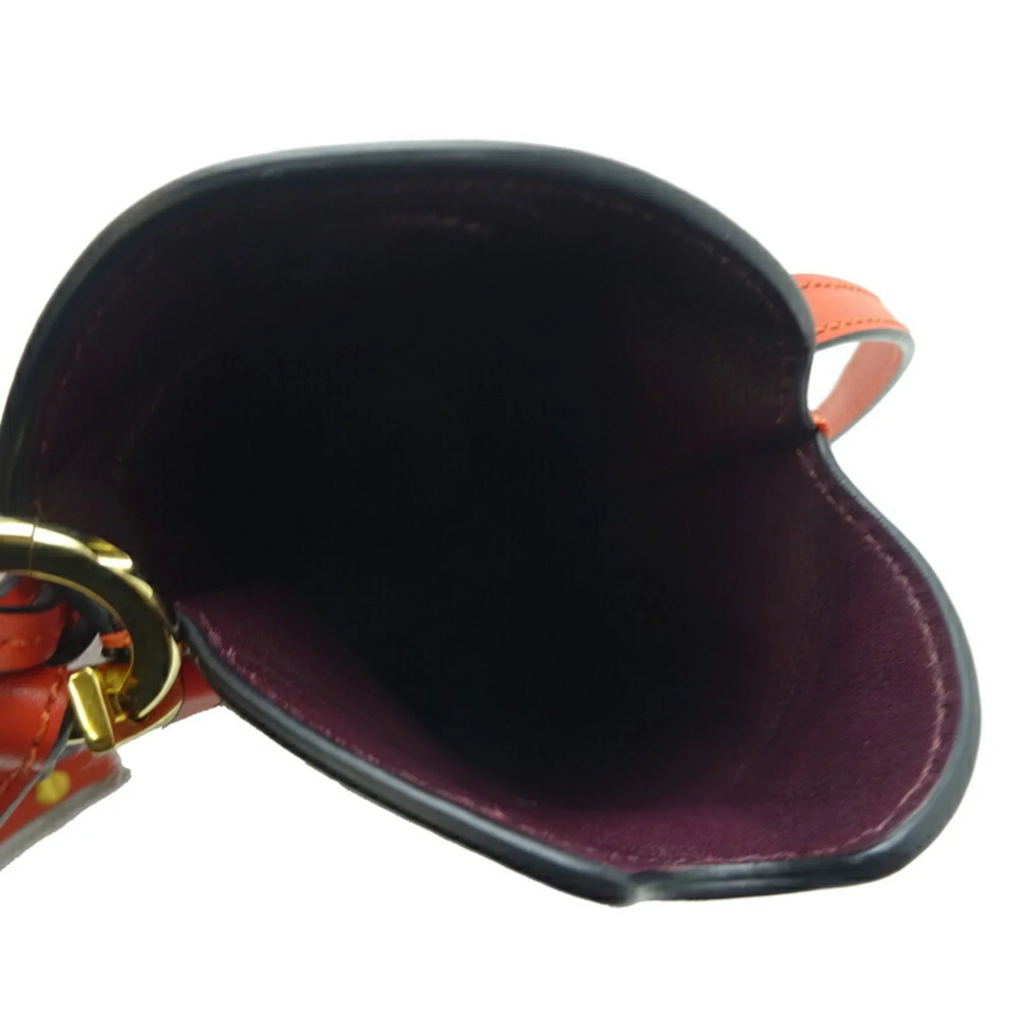 Loewe (Good) Leather Black Pocket Women's Shoulder 113.54IZ42 Pre-Owned Orange x Gate Bag