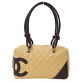 Lambskin Beige CHANEL Women's Handbag (Fair) Cambon Bag Pre-Owned Black