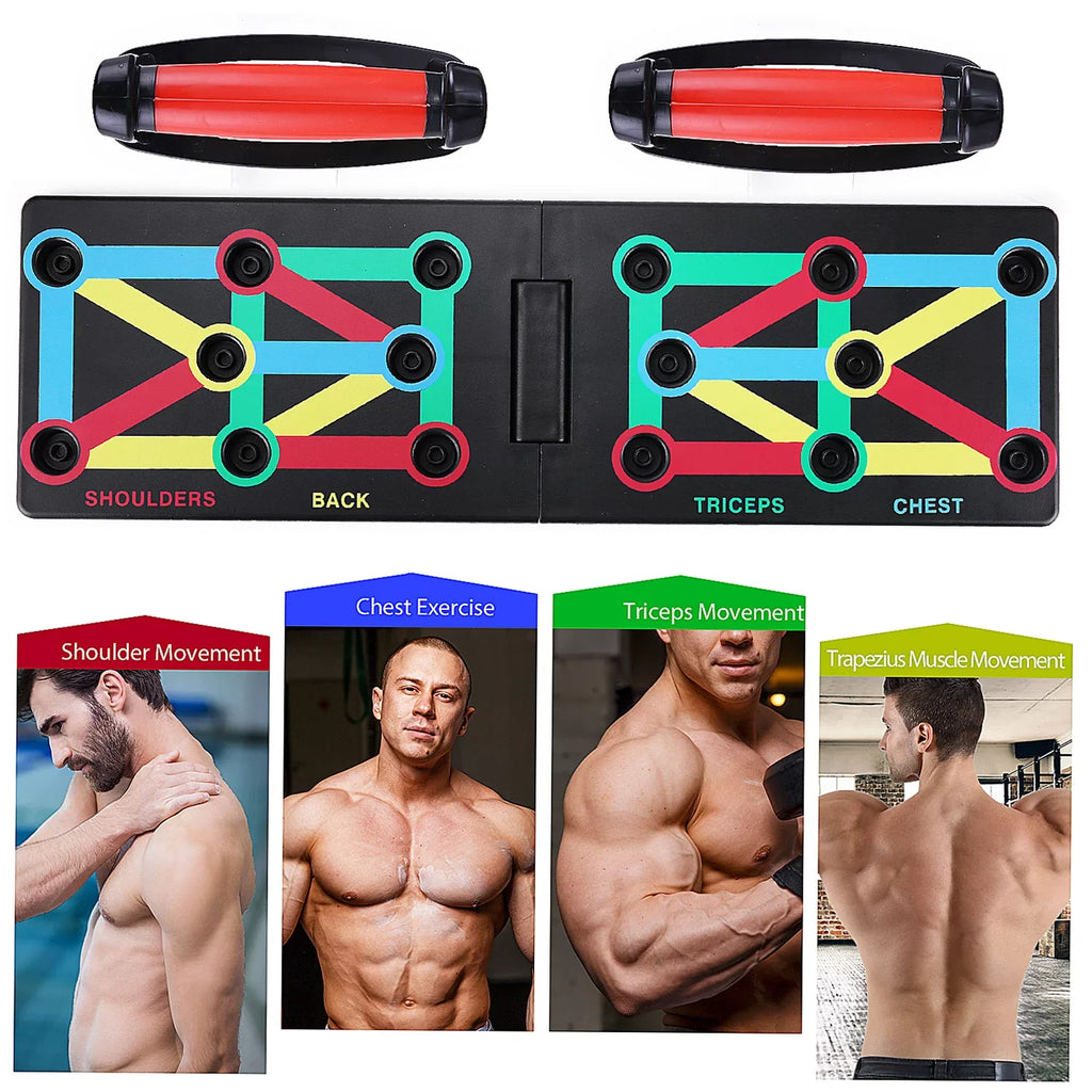 and Suitable Foldable TOMSHOO Arms, Strengthen Push-Board, Fitness Shoulders, and for Chest, Exercise Portable Space-Saving Levels All Equipment,