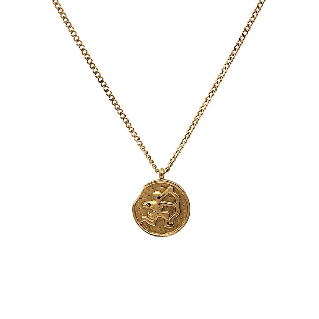 Box Gold Zodiac Boutique Women, Birthday Gift Blue for Necklace Steel Stainless Pendant Teens Sagittarius Inc | Horoscope,