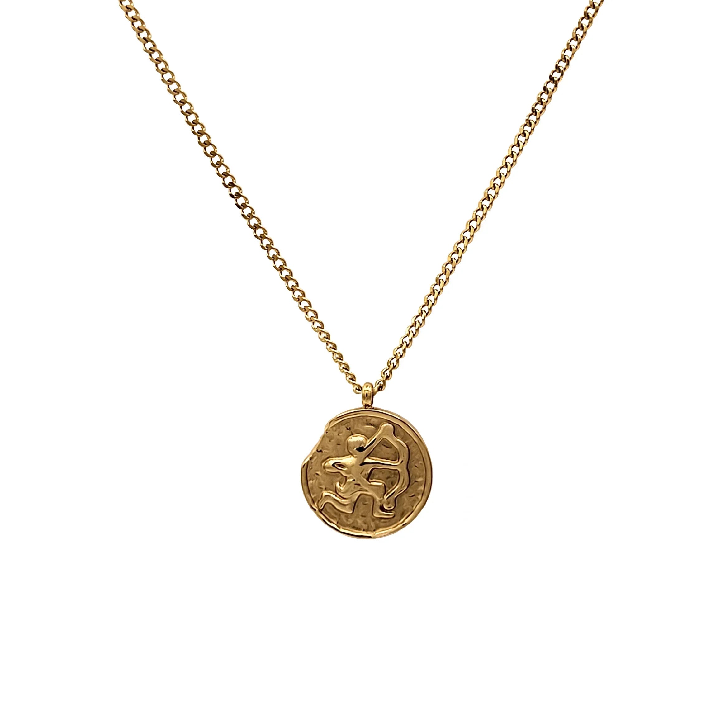 Box Gold Zodiac Boutique Women, Birthday Gift Blue for Necklace Steel Stainless Pendant Teens Sagittarius Inc | Horoscope,