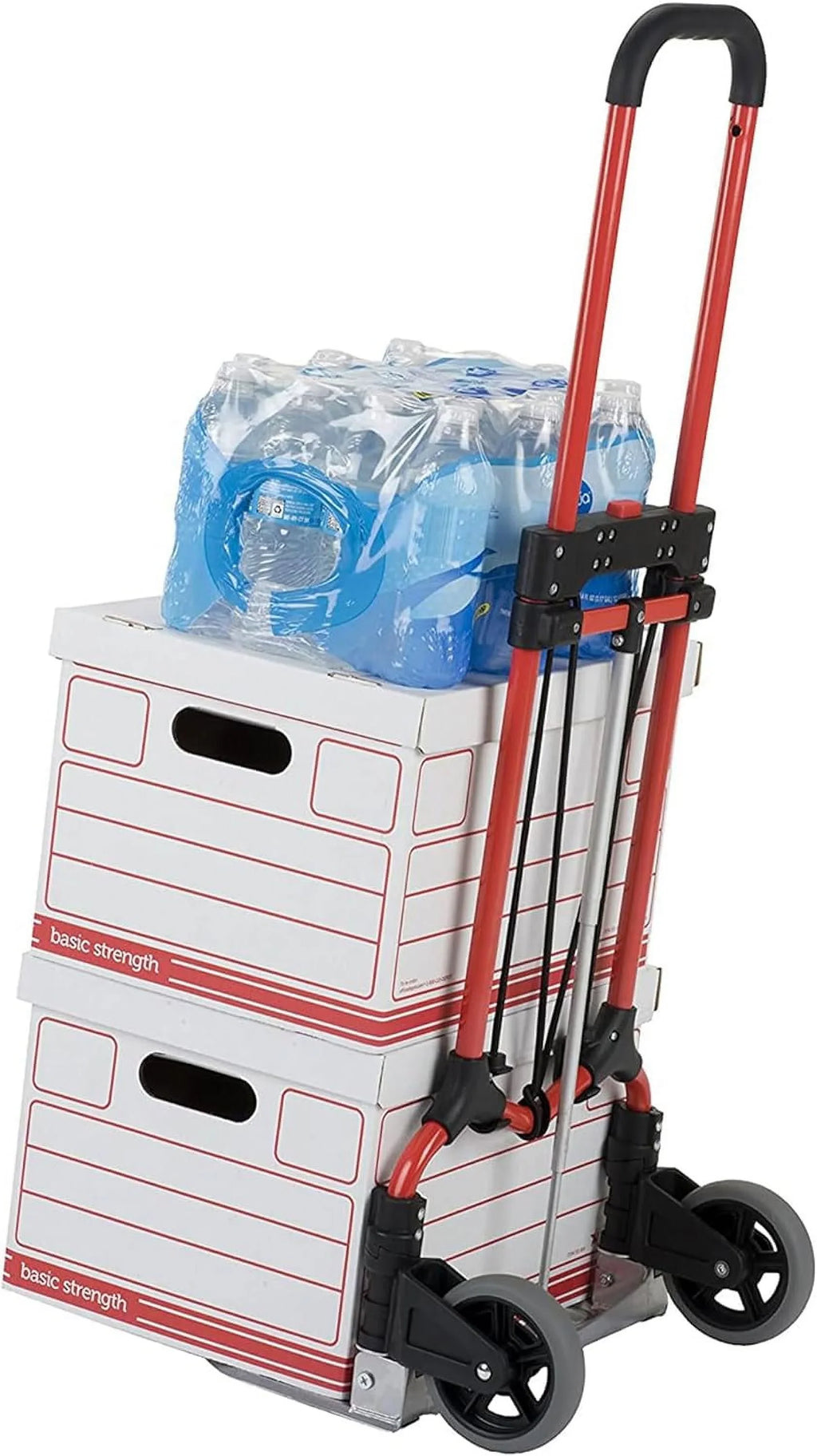 Steel (4 Personal Capacity Cart Luggage Truck Pack) Silver/Black Hand MCI Handle, W/Telescoping Folding 160Lb