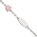 6inch Sterling Bracelet 5inch Auriga for Id Silver Flower Women 925 Enameled