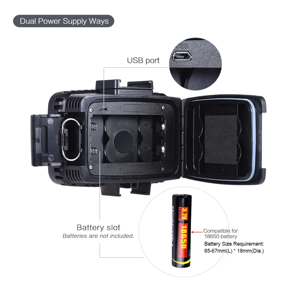 Photo 40m Video DSLR * Diving Shoe Cam Filte Modes Bright w/ SJCAM 10 3 + Fill-in Action Waterproof Hot for GoPro Ultra & Yi 60pcs 1800LM Underwater Andoer Hero Mount for Studio 5500K 3