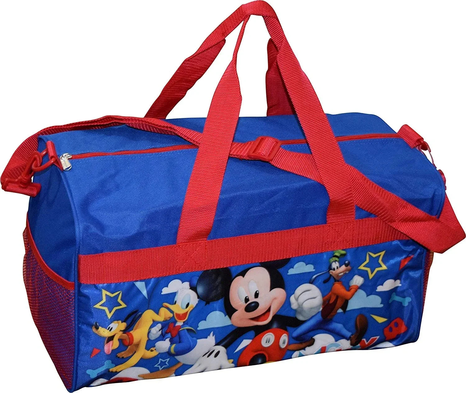Friends & Blue Mouse Mickey Carry-on Bag Boys Red Duffel 18"