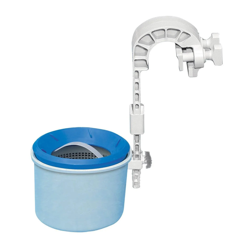 Wall Krystal and 2500 GPH Intex Filter Pump Mounted Cartridge Pool Skimmer Clear