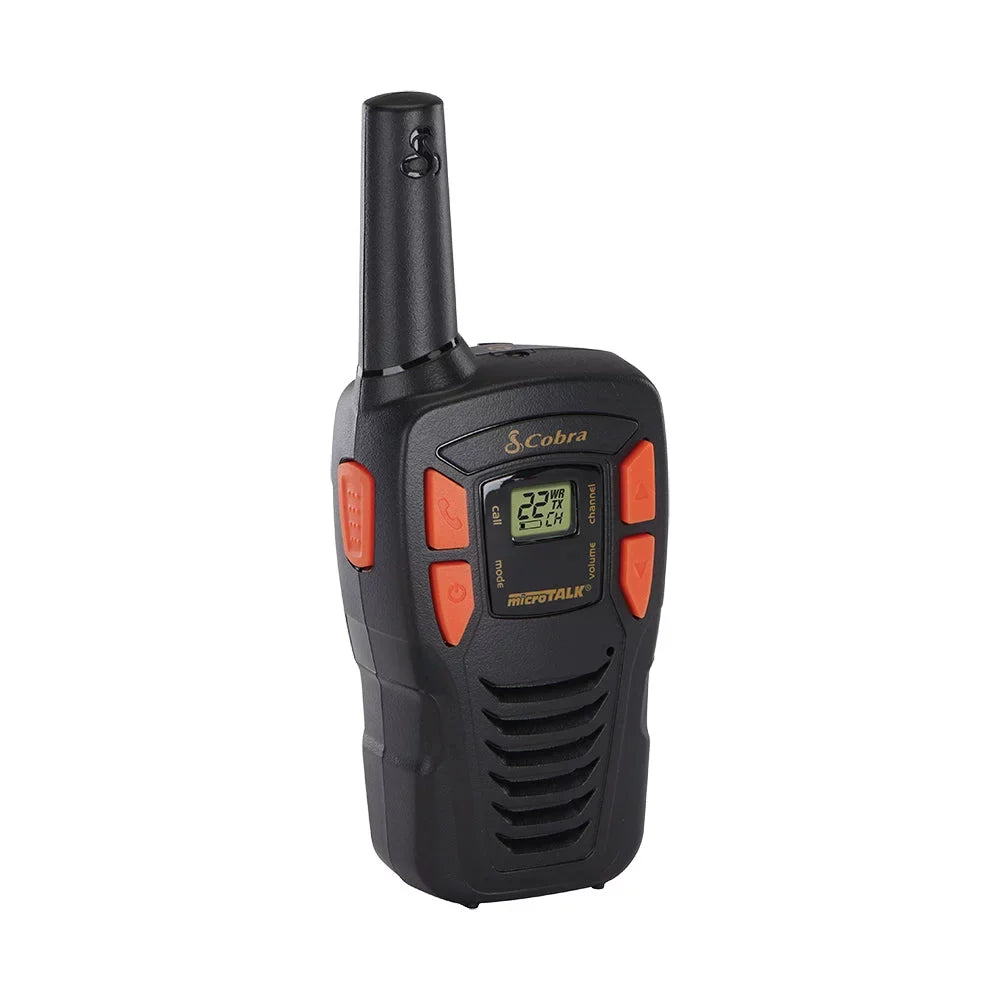 Channels, - 16-Mile Talkies Lightweight, Long Compact Cobra Range 22 Radio Walkie ACXT145 Adults Two-Way Rechargeable, Set for