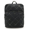 Pre-Owned Travel Old Black Rucksack Line CHANEL Daypack (Good) Nylon Backpack Chanel Jacquard