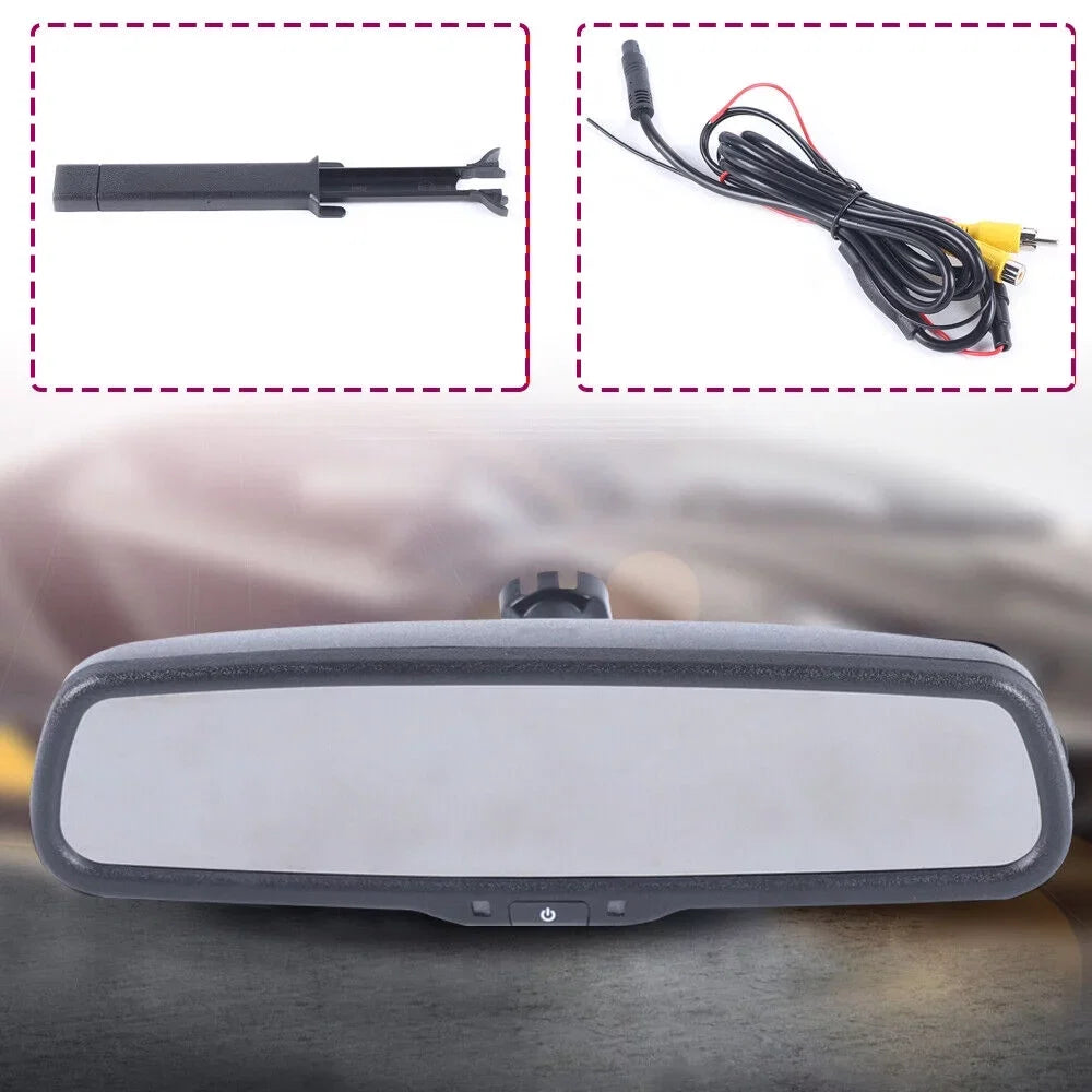 HD View for Resolution Backup 4.3" Kit Car 800*480 Bracket LCD Monitor SHZICMY Rear with System Camera Mirror