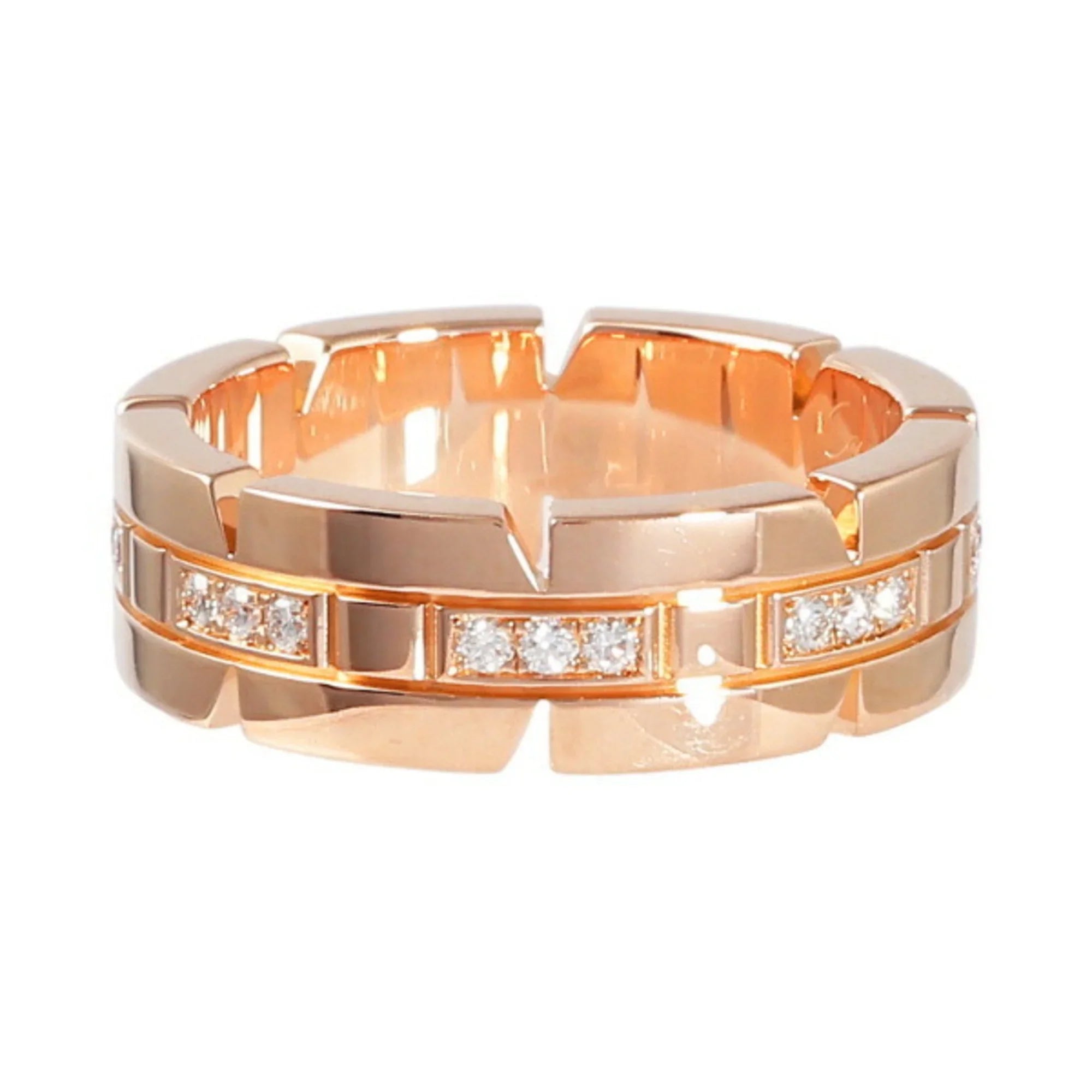 Pre-Owned (Good) gold ring pink Cartier Tank K18PG Française