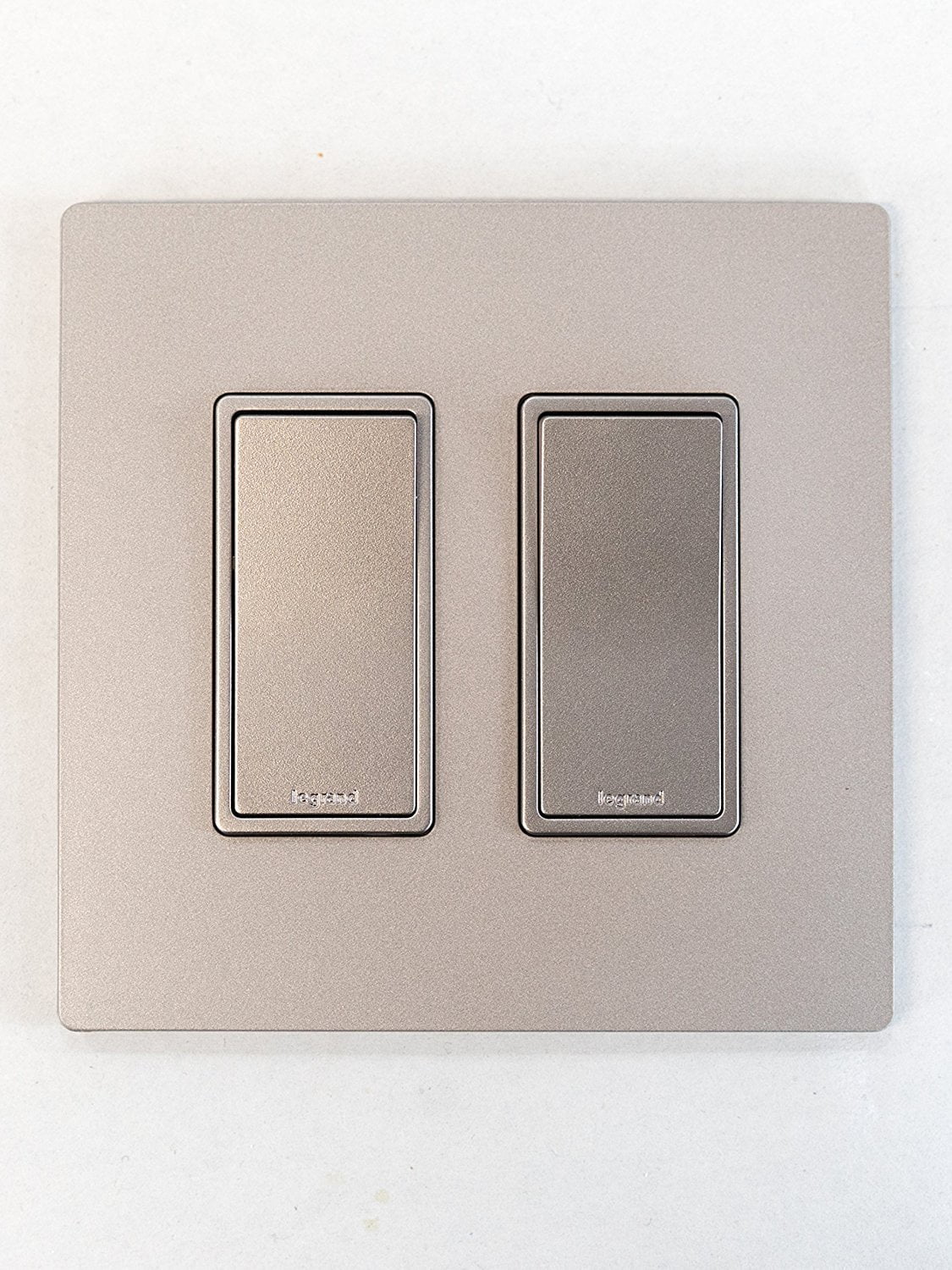 Plastic Gang PASS - Radiant Plate 2 Screwless Nickel RWP262NICC6 & Legrand SEYMOUR Wall