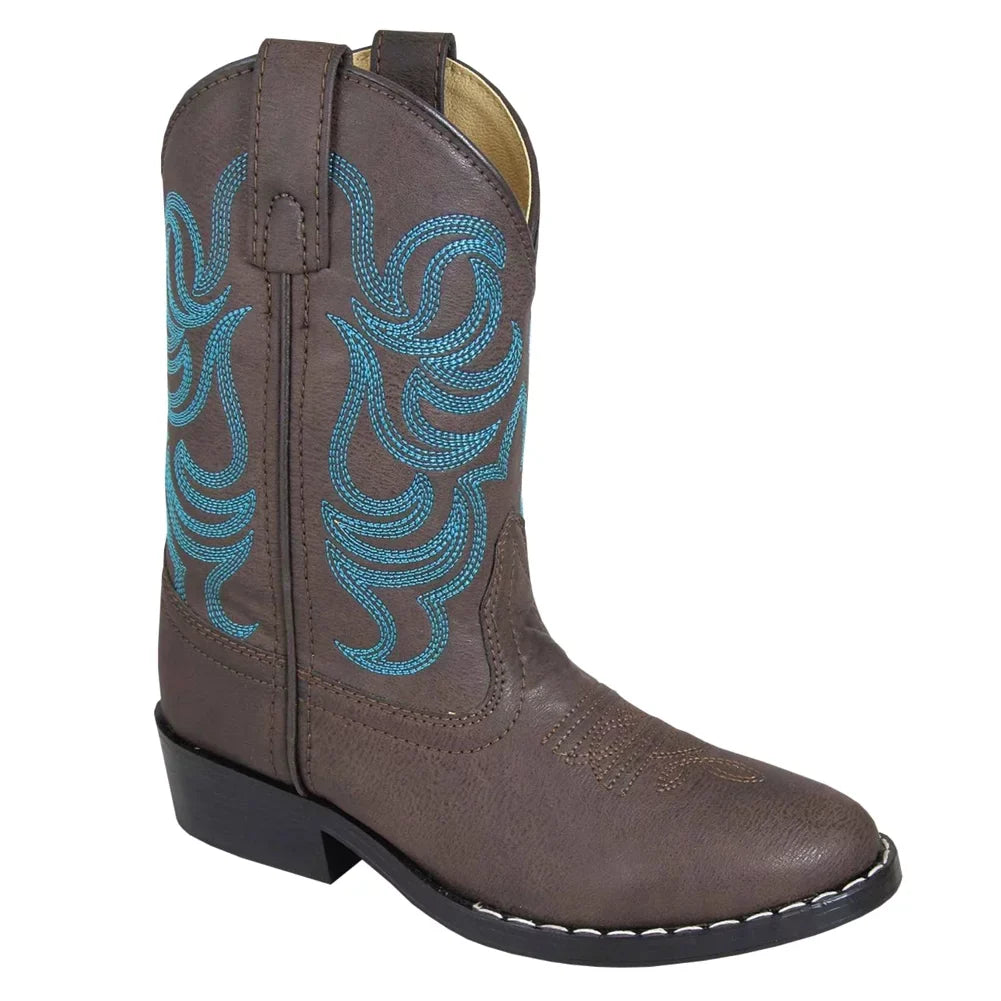 (1623C-13.5R) Boots, Color: R Monterey SMOKY Brown, MOUNTAIN Kids BOOTS Size: Width: 13.5, Western