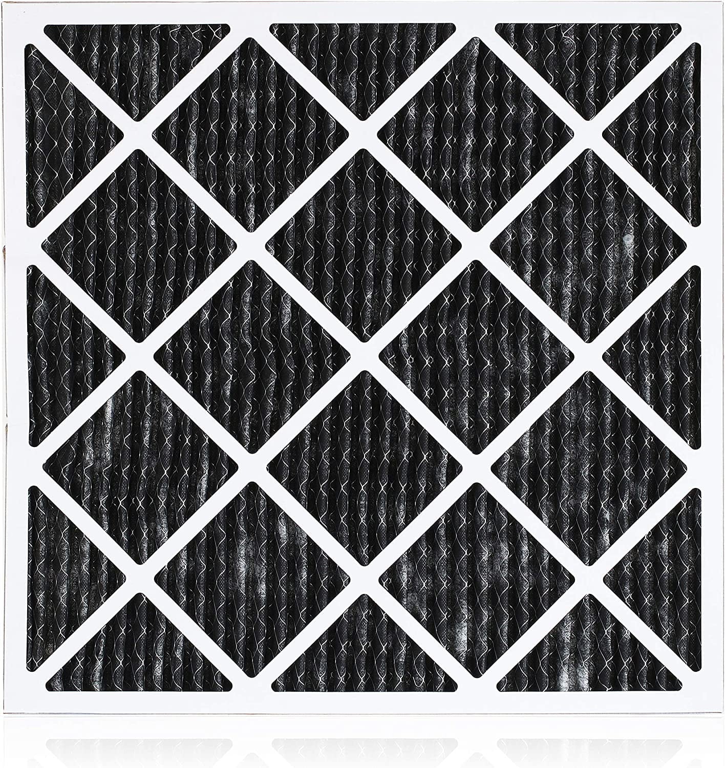 Odor HVAC Activated 8 Filters Pleated Eliminator Air (12-Pack) Furnace 24x25x1 with Carbon MERV AC Filterbuy