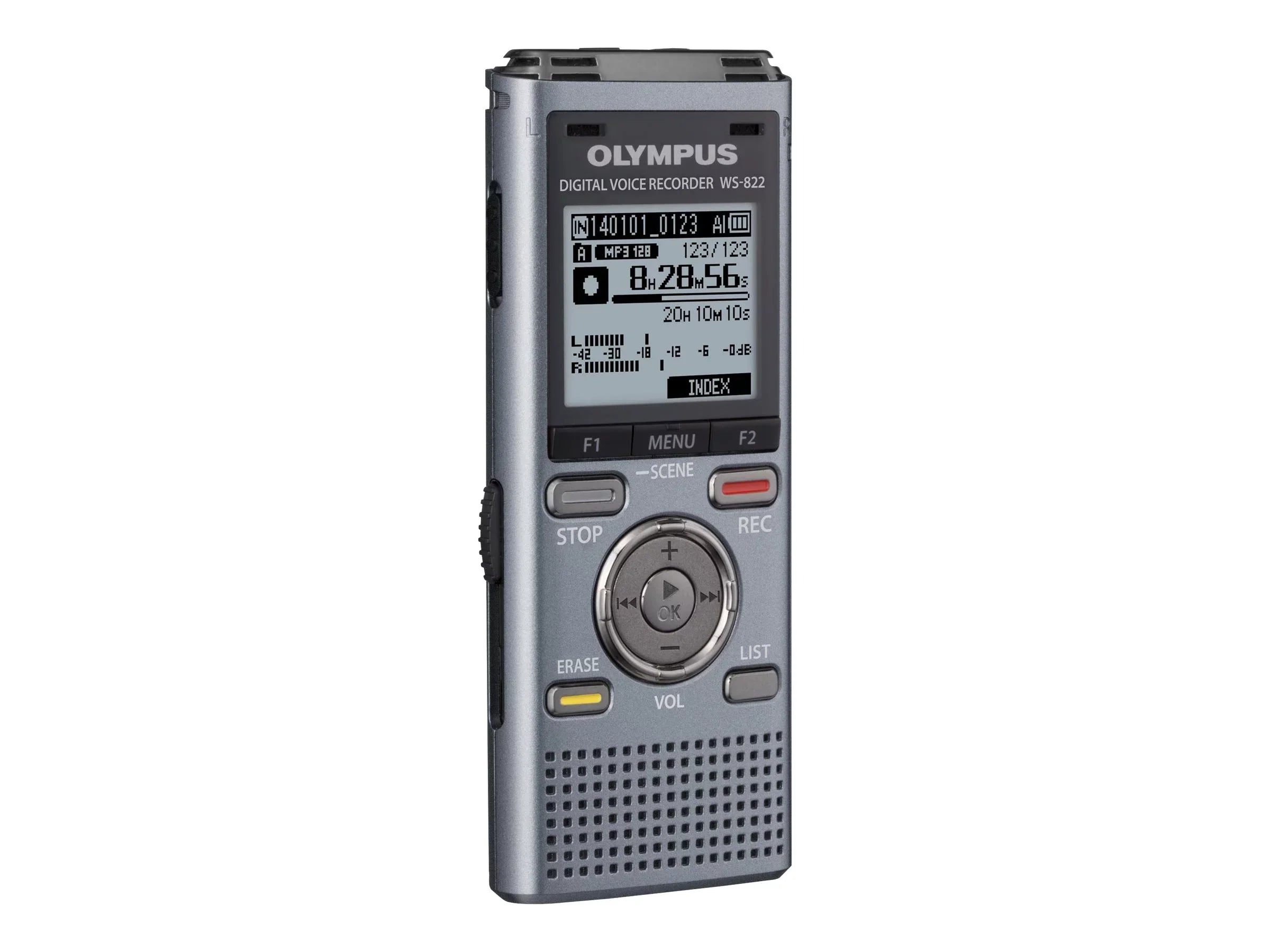 4GB Recorder, WS-822 Voice Olympus Metallic, Digital Gray