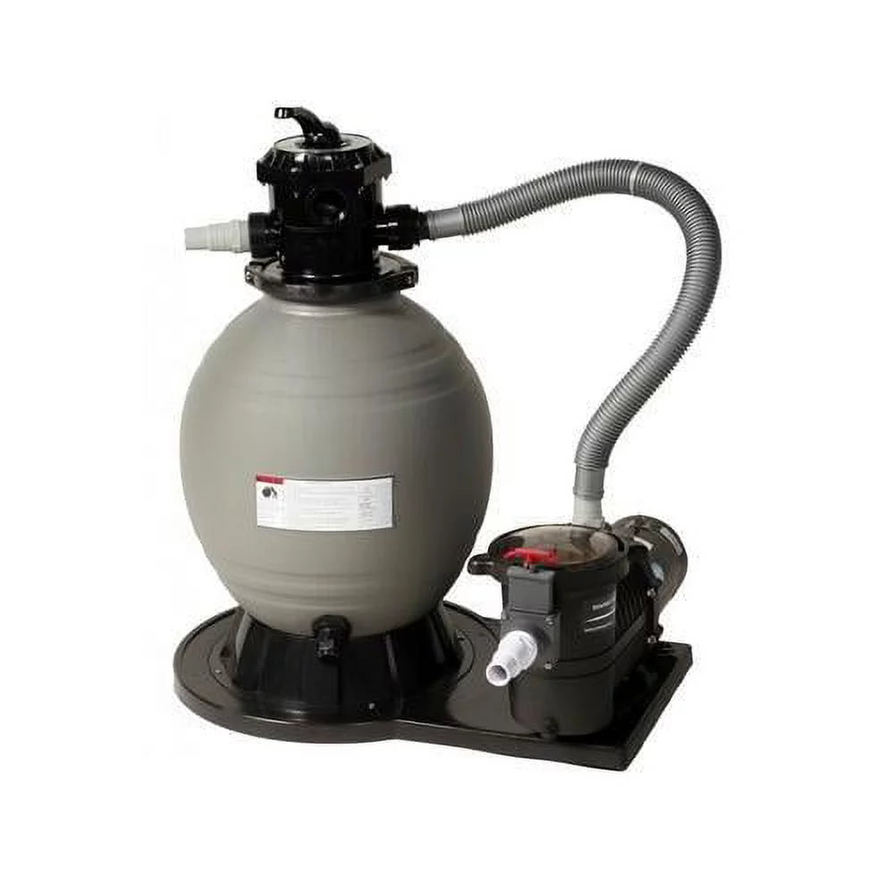 Pump Sand Filter Above w/ Wave System Ground Sandman 1.0HP - Blue