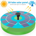 Solar or Water (Green) Nozzles, with Built-in Pond Fish Solar Pump AISITIN Decoration 1200mAh Solar Fountain Pump, Garden for Aerator Bird Floating Fountain Pump Bath, Battery, 6 3W Tank,