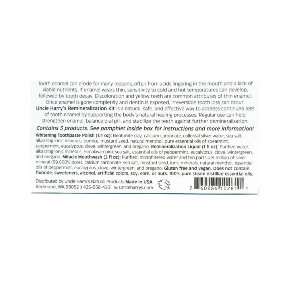 Harry's Remineralization Brighten Tooth Weak One Uncle 3-Pc and with Strengthen Enamel Smile, Kit Natural Kit Whitening,