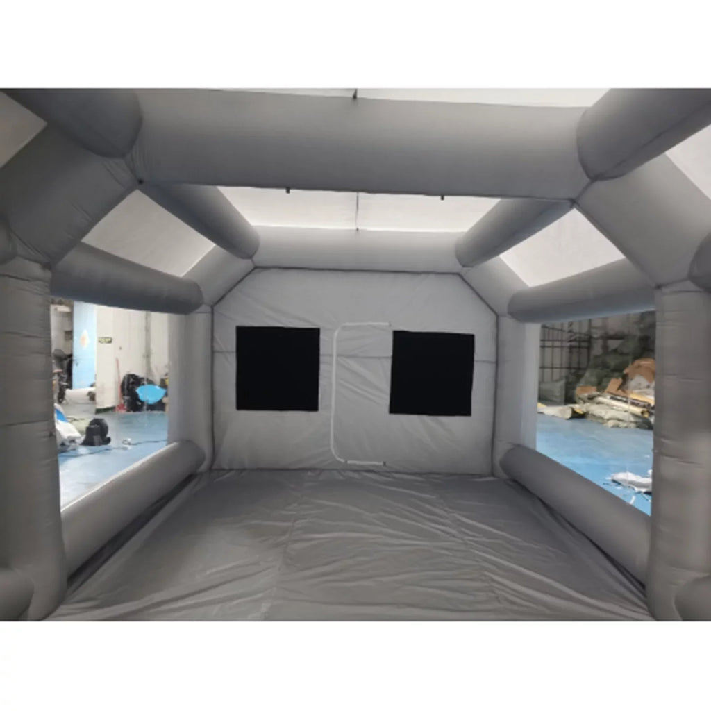 Booth Inflatable Spray Blower Portable 26x13x10ft System Miumaeov Transparent Mobile and Built-in Paint Tent Paint Booth Air Paint with Inflatable PVC Filter Spray Giant Windows Spray